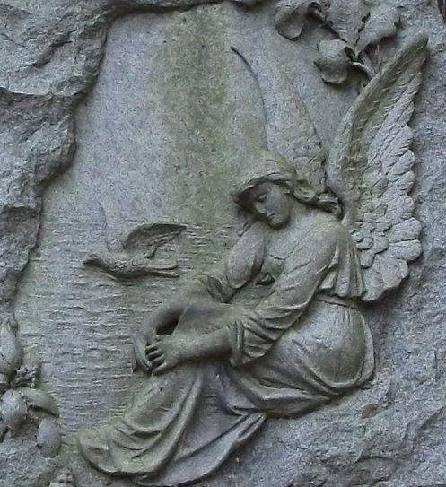 Tombstone with Angel carved in it.